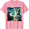 Lionhead Rabbit Starry Night T-Shirt in Pink