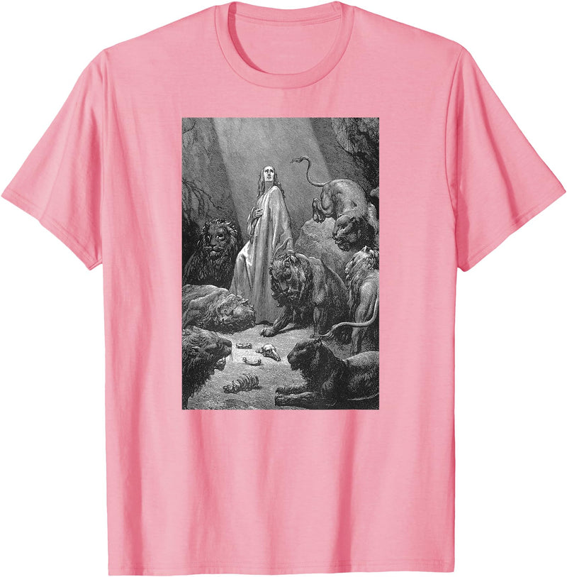 Urban Empyre Gustave Dore Daniel in the Lions Den T-Shirt - Pink
