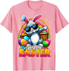 Dabbing Bunny Easter Day Rabbit Happy Easter T-Shirt in Pink
