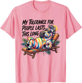 My Tolerance For People Lasts This Long Horse Tee My Tolerance for People Lasts This Long Funny Horse T-Shirt - Pink