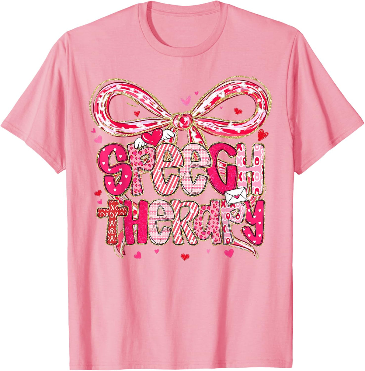 Speech Language Pathologist Valentines Day SLP Therapy T-Shirt - Pink