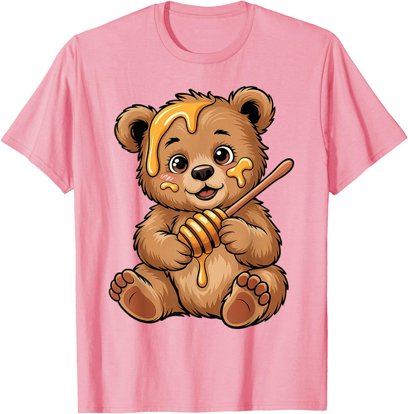 Funny bear design for kids men women Cute Bear Design for Bear Lover and Bear T-Shirt - Pink