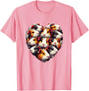 Guinea pigs Artwork Co by MNI Guinea pigs Love Heart of Kids women Teen Girls T-Shirt - Pink
