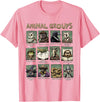 Animal Groups Unveiled - Educational Wildlife Design Rabbit T-Shirt in Pink