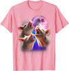 3 Animals Howling At The Moon Shirt & Gifts 3 Pigs Howling At The Moon Funny Pig Animal Lover Farmer T-Shirt - Pink
