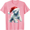 Santa Polar Bear Gift Tee Santa Polar Bear, Christmas, Men Women Kids, Bear Lover T-Shirt - Pink