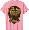National Parks Conservation Co Protect National Parks Bear Vintage Arrowhead Badge Apparel T-Shirt - Pink