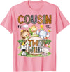 Safari Jungle Animals 2nd Birthday Boy Cousin of The Two Wild Safari Jungle 2nd Birthday Boy T-Shirt - Pink