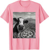 Wildfie – Selfies from Around the World Cow Pizza Selfie Funny Italy Meme Design T-Shirt - Pink