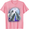 3 Animals Howling At The Moon Shirt & Gifts 3 Polar Bears Howling At The Moon Funny Polar Bear Lover T-Shirt - Pink