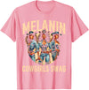 Funny Cowgirl Women Melanin Cow Girl Outfit Cowgirl for Women African Tee Melanin Cow Girl Outfit T-Shirt - Pink