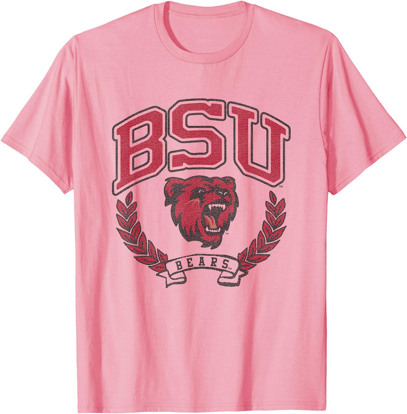Elite Authentics Bridgewater State Bears Victory Vintage Logo T-Shirt - Pink