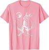 Bunny Rabbit Howling to the Moon Bunny Howl At T-Shirt in Pink