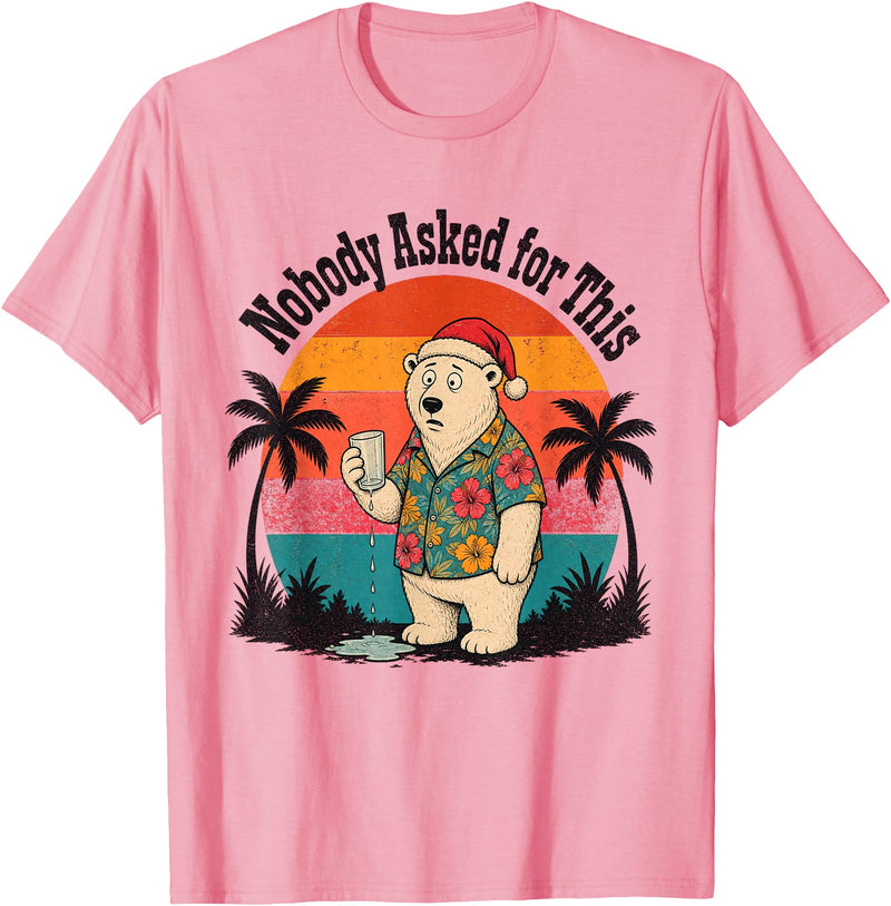Tropic Polar Co Christmas in July Polar Bear Vacation T-Shirt - Pink