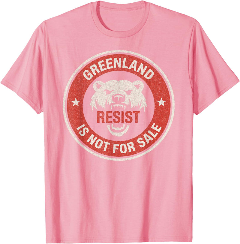 Greenland Not For Sale Greenland is Not for Sale Polar Bear Resist Graphic T-Shirt - Pink
