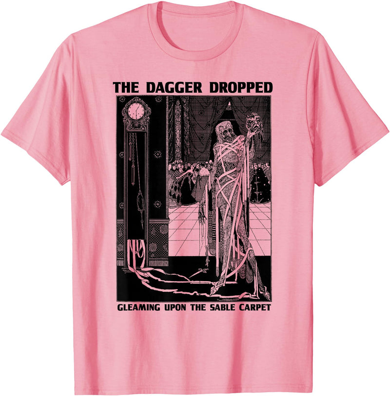 Edgar Allan Poe Fan Club of Compton Edgar Poe Art Masque of the Red Death-Edgar Allen Poe Quote T-Shirt - Pink