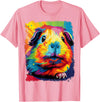 PopArt Pet Animal Prints A Guinea Pig T-Shirt - Pink