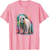 Colorful Watercolor Animal Designs Polar Bear Men Woman Colorful Watercolor Polar Bear T-Shirt - Pink
