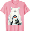 click here for better animal tees cute Polar bear and penguin bird fish lovers animal friends T-Shirt - Pink