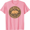 Vintage Glacier National Park Souvenir Shirts Retro Glacier National Park Montana Women Men Kids Hiking T-Shirt - Pink