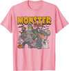 Monster Mash Vintage Ghost Halloween Funny T-Shirt - Pink