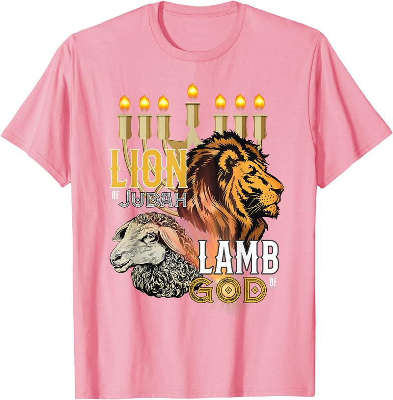 Claudia Williams Apparel Lion of Judah Lamb of God T-Shirt - Pink
