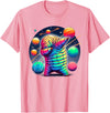 Microbiology Moss Piglet Science Teacher Gifts Tardigrade Water Bear Dabbing In Space Funny Microbiologist T-Shirt - Pink