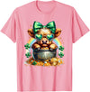St. Patricks Day Highland Cow Highland Cow Tees St. Patricks Day Highland Cow Highland Cow T-Shirt - Pink