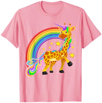 Fantasy Kreatur Einhorn Giraffe Geschenk Africa Animal Cute Fantasy Animal Girafficorn Unicorn Giraffe T-Shirt - Purple