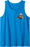 Vintage Funny Cool Pig Chef BBQ Season Men Dad Smokin' Meats and Clapping Cheeks BBQ Funny Pig Chef 2 Sided Tank Top - Sapphire Blue