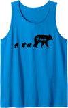 All in the Bear Family Mama Bear With 3 Three Cubs Fun Mom Mother Gift Tank Top - Sapphire Blue