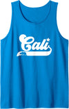 Cali Bear Retro Los Angeles Vibe Cali Vintage California Bear USA State Beauty Design Idea Tank Top - Sapphire Blue