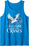 Sandhill Crane Birding Bird Lover SteMi Apparel Sandhill Crane Bird Lover Birdwatching Ornithology Birder Tank Top - Sapphire Blue