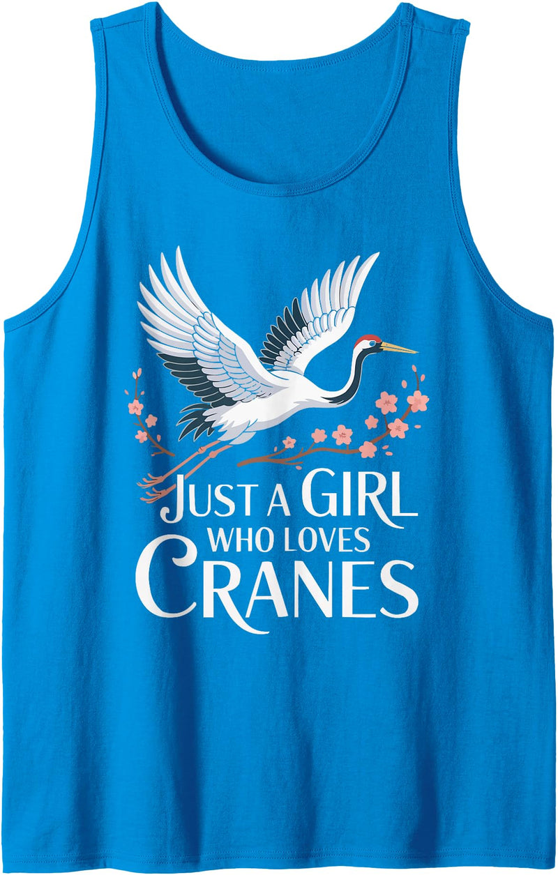 Sandhill Crane Birding Bird Lover SteMi Apparel Sandhill Crane Bird Lover Birdwatching Ornithology Birder Tank Top - Sapphire Blue