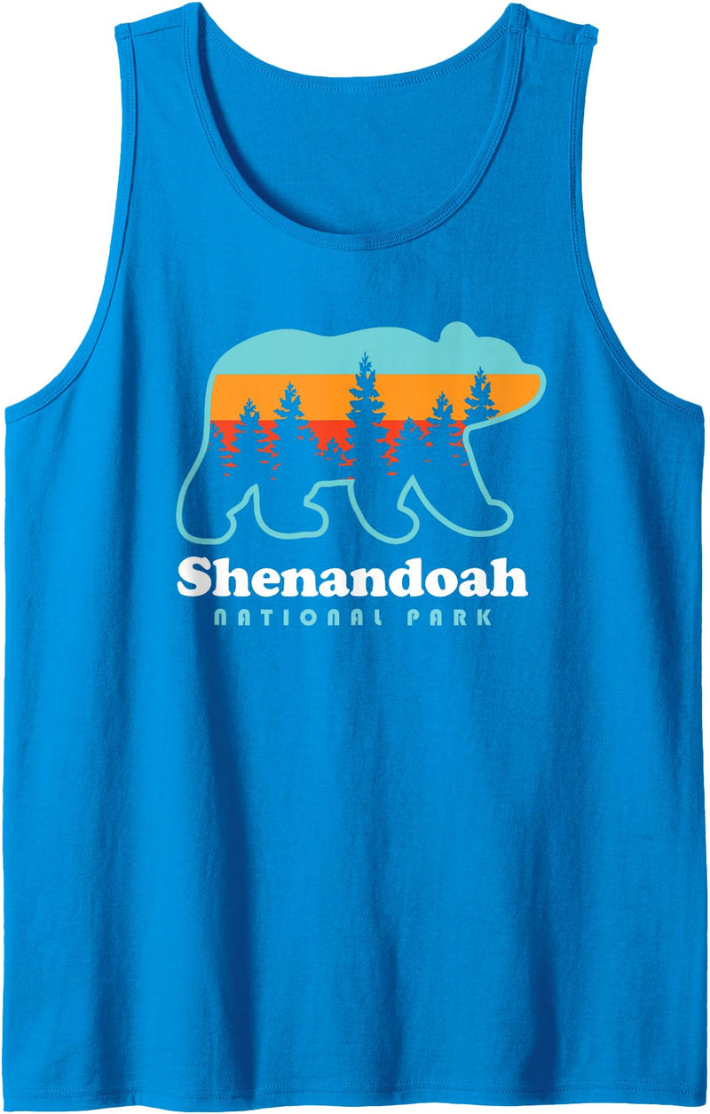 Shenandoah National Park Hiking Shenandoah National Park Bear Shenandoah Valley Tank Top - Sapphire Blue