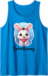 Snowbunny Cute Bunny Rabbit in the Snow Tank Top in Sapphire Blue