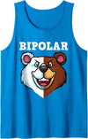 Bipolar Gift Disorder Awareness Mental Disorder Funny Bipolar Disorder Design Men Women Bipolar Polar Bear Tank Top - Sapphire Blue