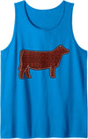 Heifer Cow Animal Stock Show Livestock Breeder Cute Aztec Show Heifer Mama Funny Stock Show Livestock Cow Tank Top -