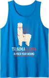 Funny Nurse Day Healthcaren Nicu JD0 Nurse Trauma Llama Alpaca Your Wounds Tank Top - Sapphire Blue