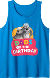 Masha and the Bear Friends. Dads of The Birthday Tank Top - Sapphire Blue