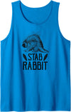 Stab Rabbit Funny Porcupine Outdoor Camping Parody Tank Top in Sapphire Blue