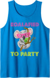 Koala Puns Apparel Koalafied to Party Tee Koala Bear Funny Cute Animal Pun Tank Top - Sapphire Blue