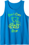 don't care weed bear design don't care weed bear - 420 gifts for stoners - funny weed Tank Top - Sapphire Blue