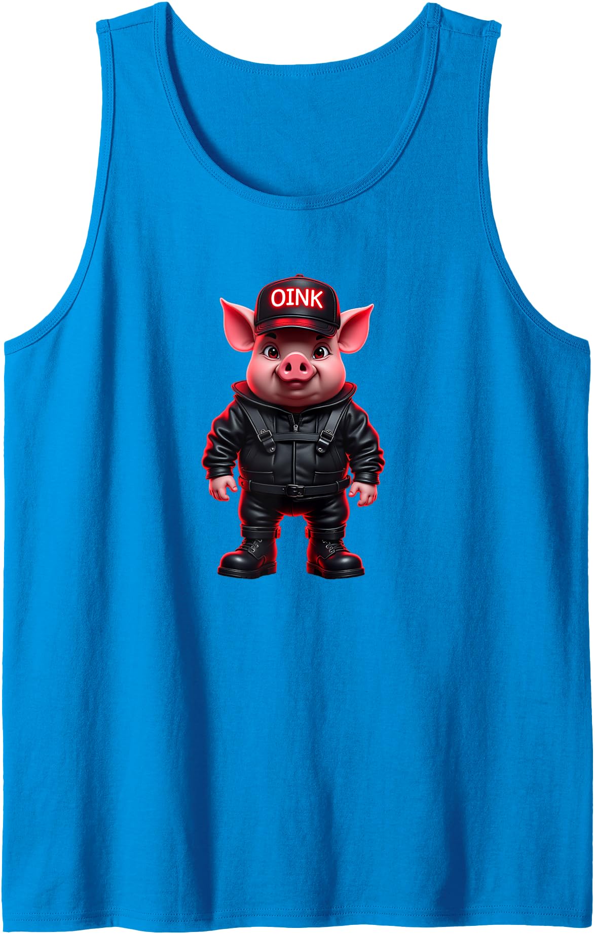 Jay Moe Design I Love Pigs! Fun, Funny, Bold, OINK, Sexy, Gay, Daddy Tank Top - Sapphire Blue