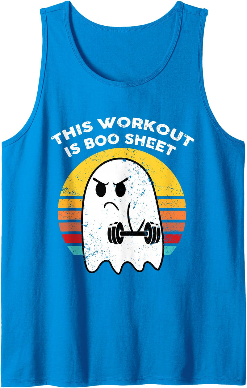 Funny Halloween This Workout Is Boo Sheet Ghost Funny This Workout is Boo Sheet Halloween Ghost Exercise Gym Tank Top -