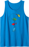 Dr. Seuss One Fish Two Fish Red Fish Blue Fish Tank Top - Sapphire Blue