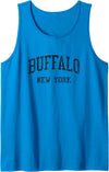Buffalo New York T-shirts & Tees Buffalo NY JN5 Vintage Athletic Blue Design Tank Top - Sapphire Blue
