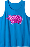 Tie Dye Pig Tee co Pink Pig Tie Dye T Shirt 60s 70s Hippie Psychedelic Tank Top - Sapphire Blue