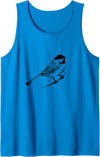 Chickadee Bird Animal Birding Tank Top - Sapphire Blue
