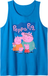 Peppa Pig 20th Anniversary Whole Family Portrait Tank Top - Sapphire Blue